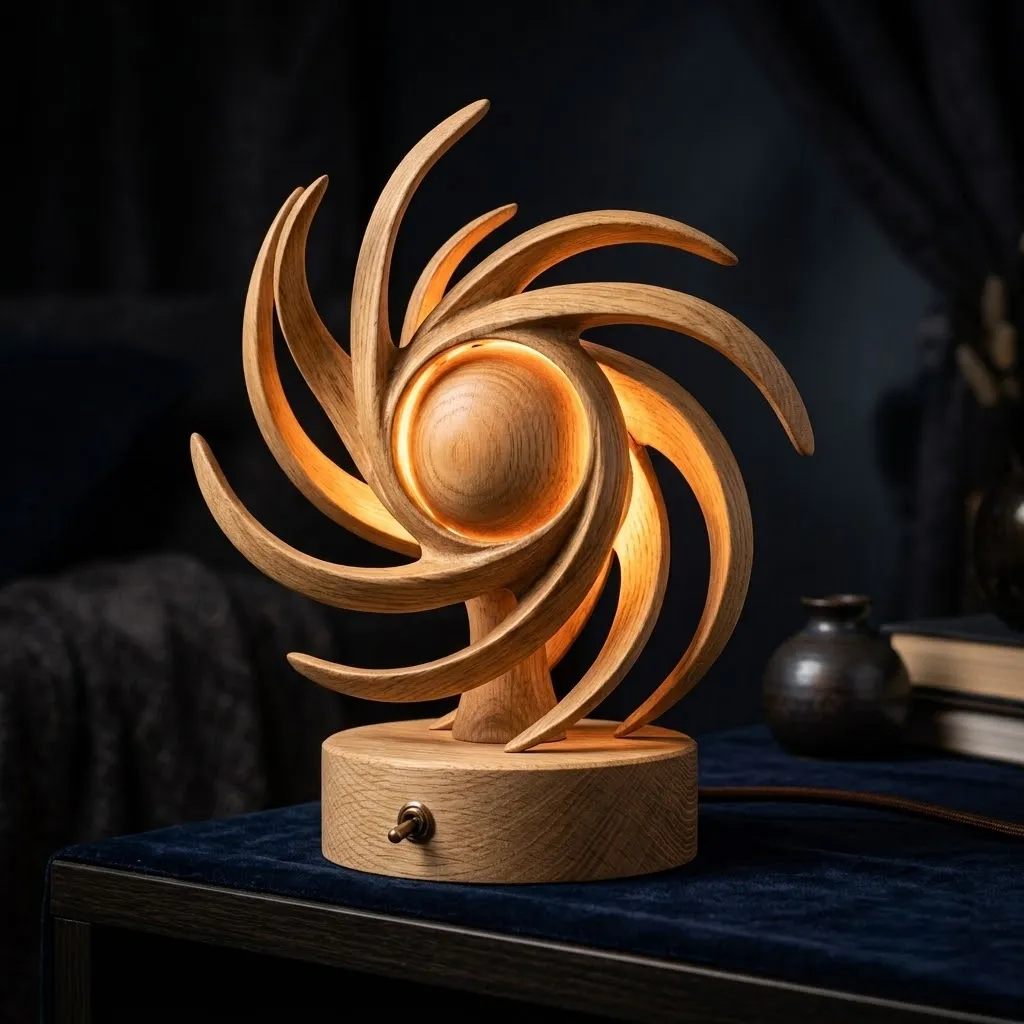 Wooden Coronal Mass Ejection Night Light