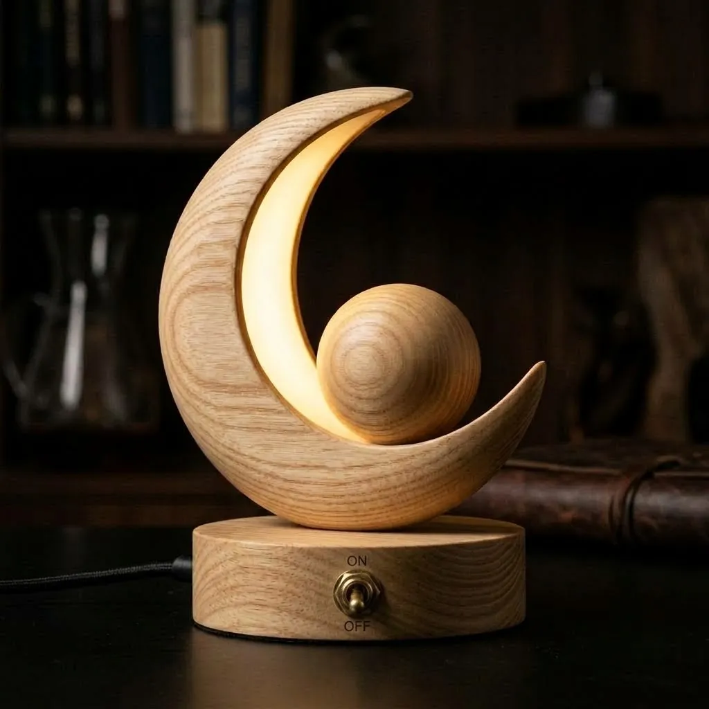 Wooden Earthshine Night Light